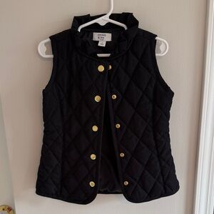 Crown & Ivy Girls Black Vest with Gold Buttons